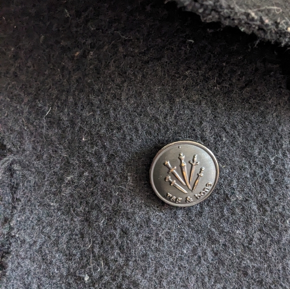 Rag & Bone Wool Cashmere Distressed Cropped Peacoat - Punk Grunge Goth Designer - Picture 6 of 14